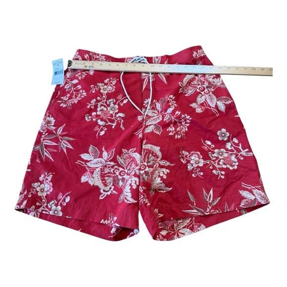 POLO SPORT Ralph Lauren Floral Red Cotton Nylon Boardshorts Swim Trunks Men's L - Picture 4 of 9
